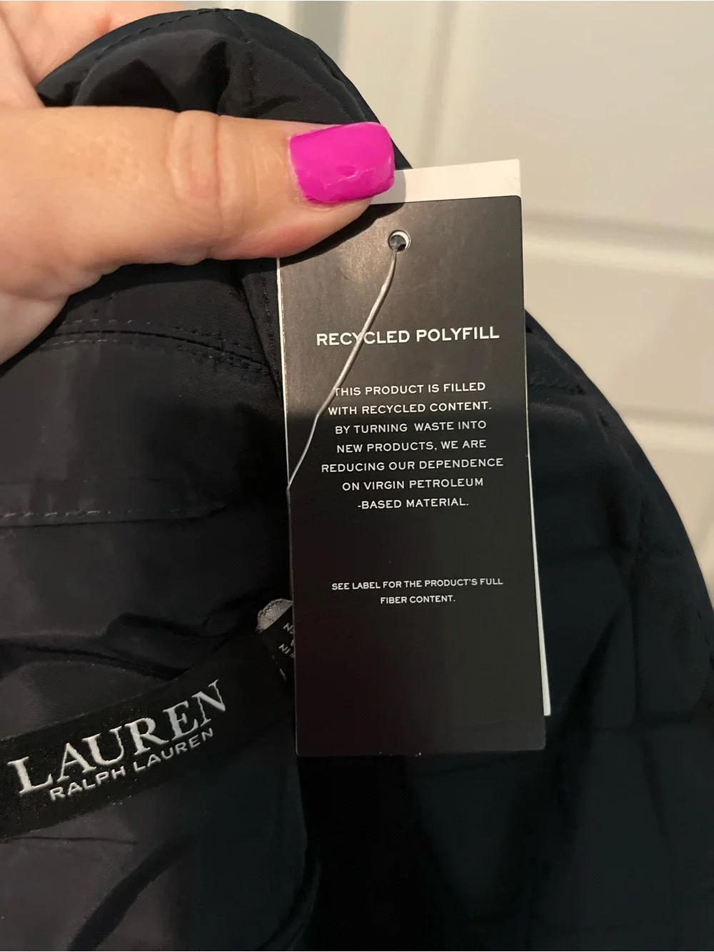 Lauren Ralph Lauren Navy Quilted Crest Puffer Jacket